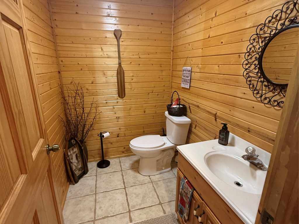 Lower-level bathroom